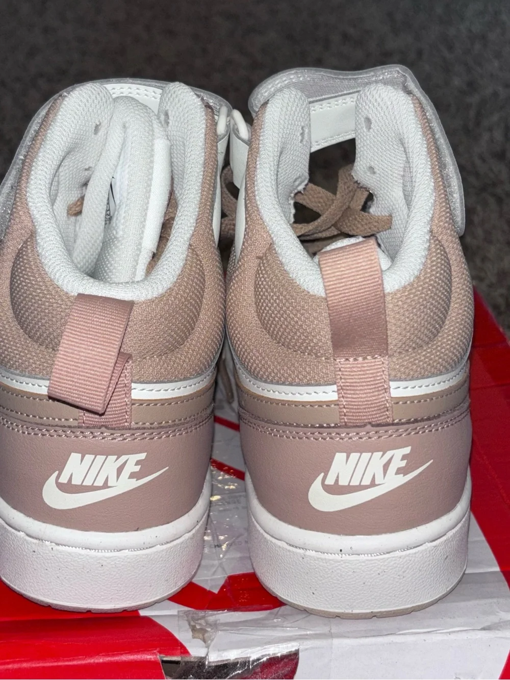 Nike Court Borough Mid 2 GS 6Y Beige Ivory Hemp CD7782-125 Girls